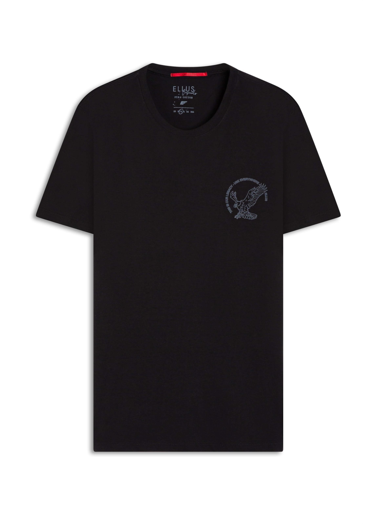 T-Shirt Cotton Pima Eagle Legacy Classic Preto