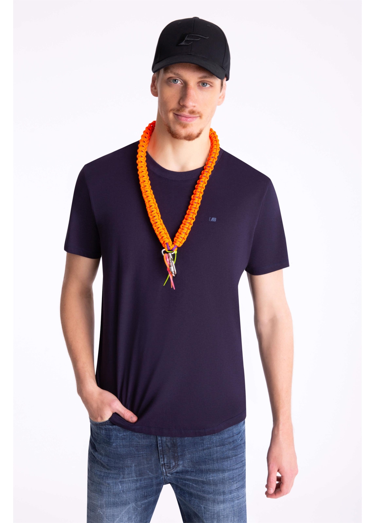 T-Shirt Cotton Pima Ejd Classic Dark Navy