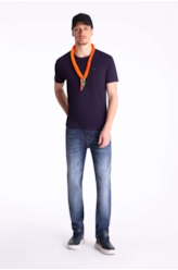 T-Shirt Cotton Pima Ejd Classic Dark Navy