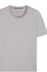 T-Shirt Cotton Pima Ellus Easa Outline Silver Gray