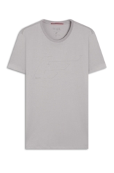 T-Shirt Cotton Pima Ellus Easa Outline Silver Gray