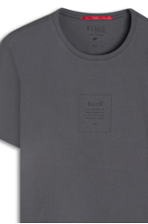 T-Shirt Cotton Pima Ellus Square Classic Grafite