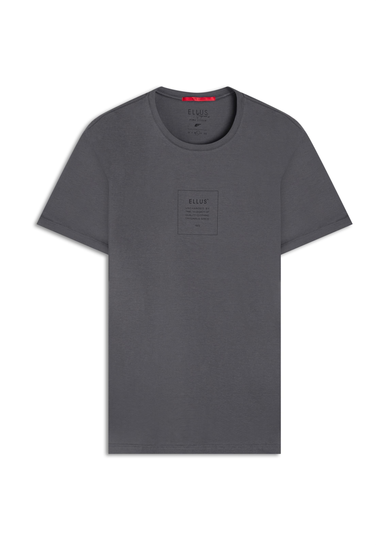 T-Shirt Cotton Pima Ellus Square Classic Grafite