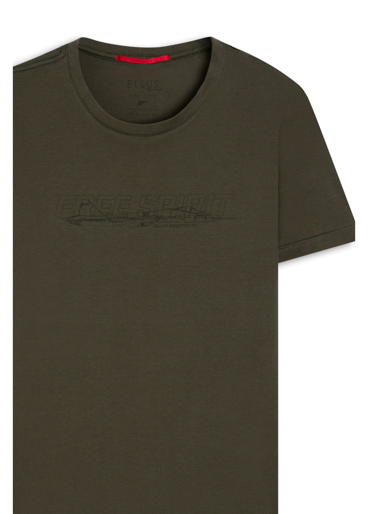 T-Shirt Cotton Pima Free Spirit Classic Verde Militar