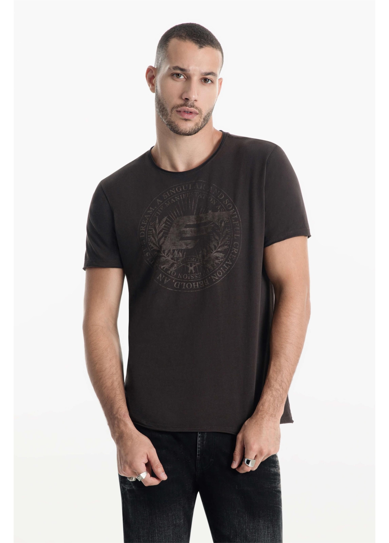 T-Shirt Cotton Pima Singular Classic Dark Brown