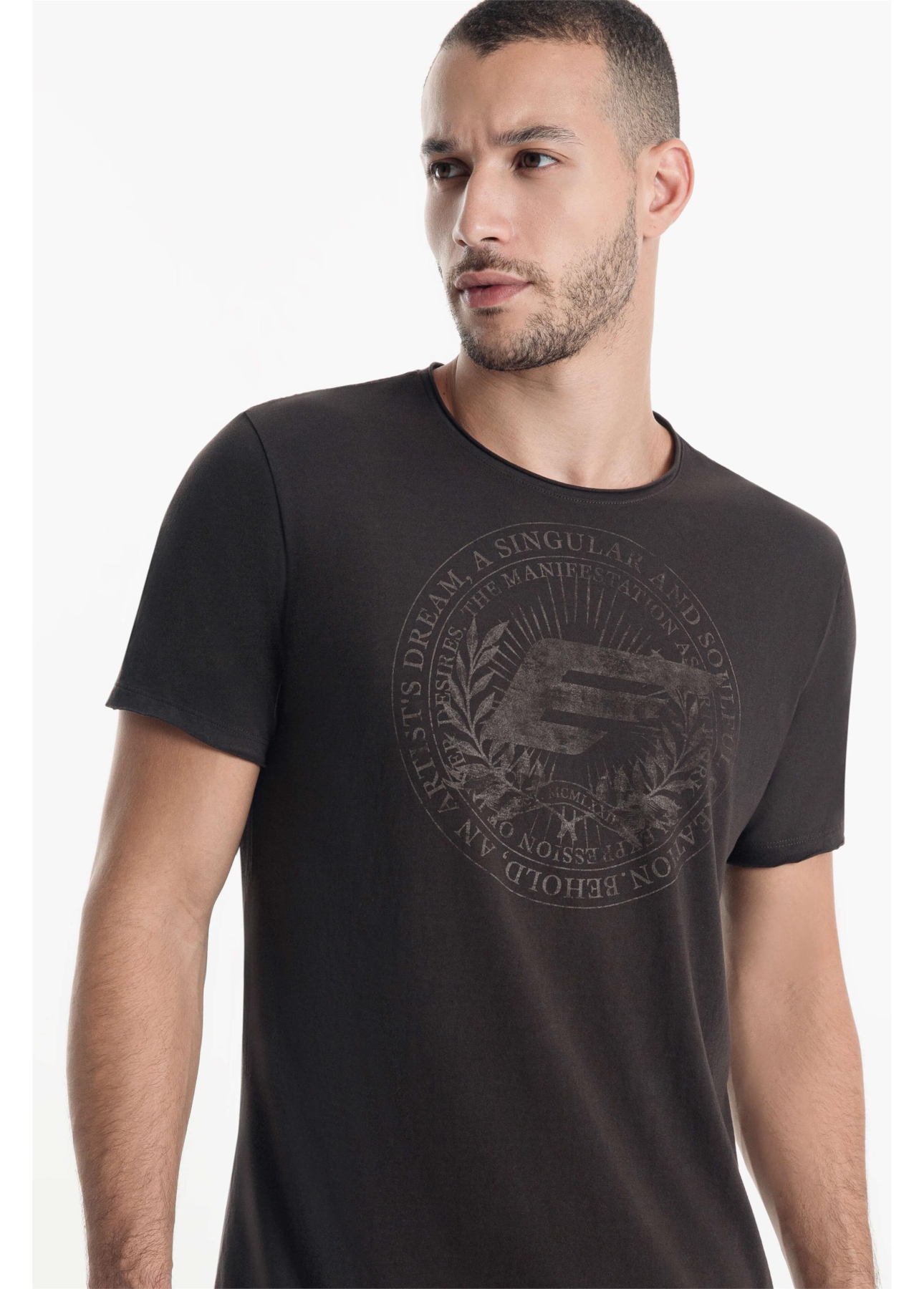 T-Shirt Cotton Pima Singular Classic Dark Brown