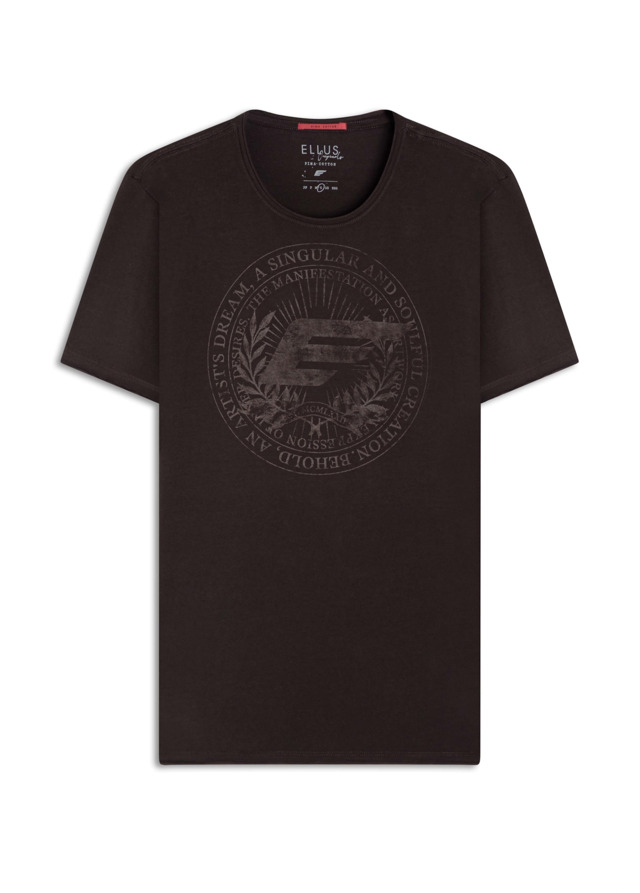 T-Shirt Cotton Pima Singular Classic Dark Brown