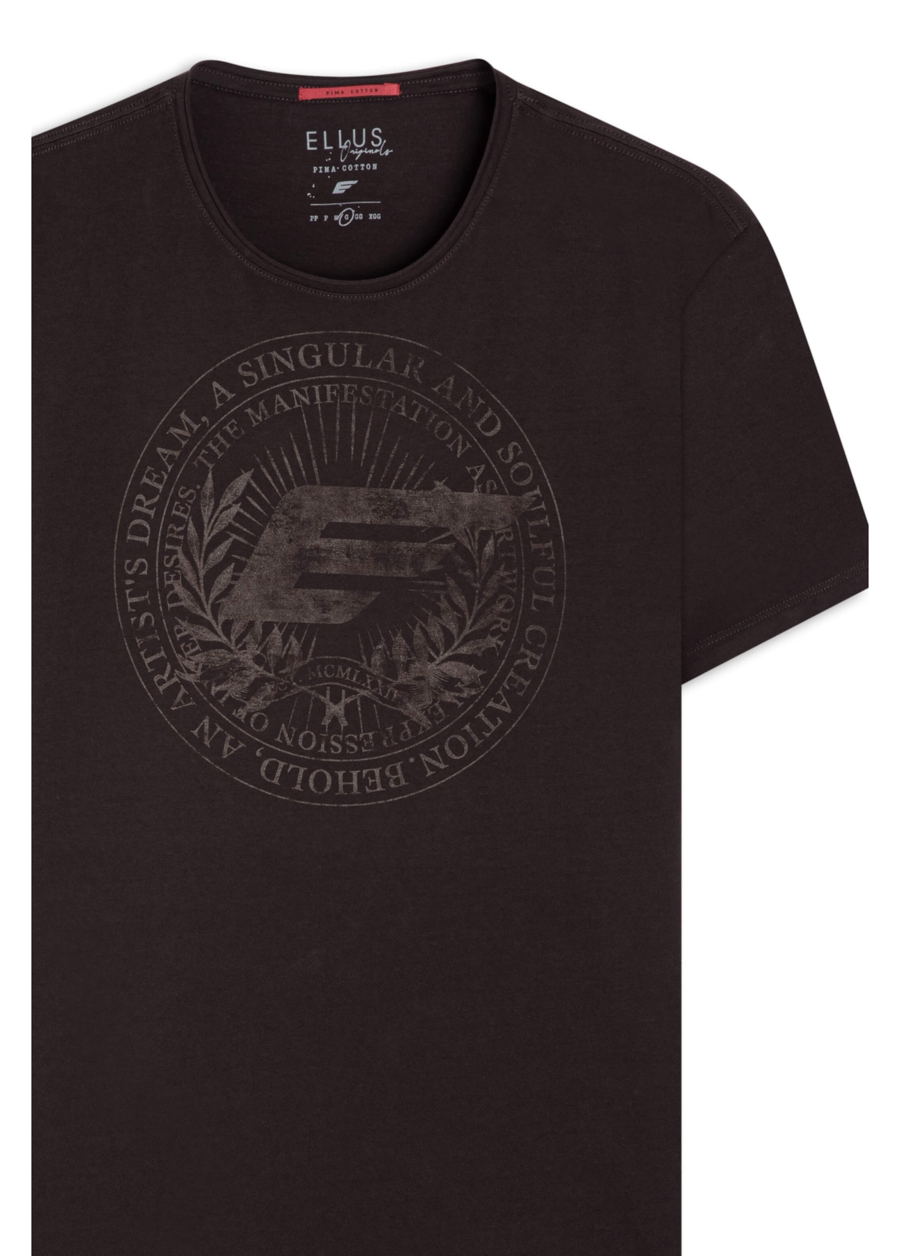 T-Shirt Cotton Pima Singular Classic Dark Brown
