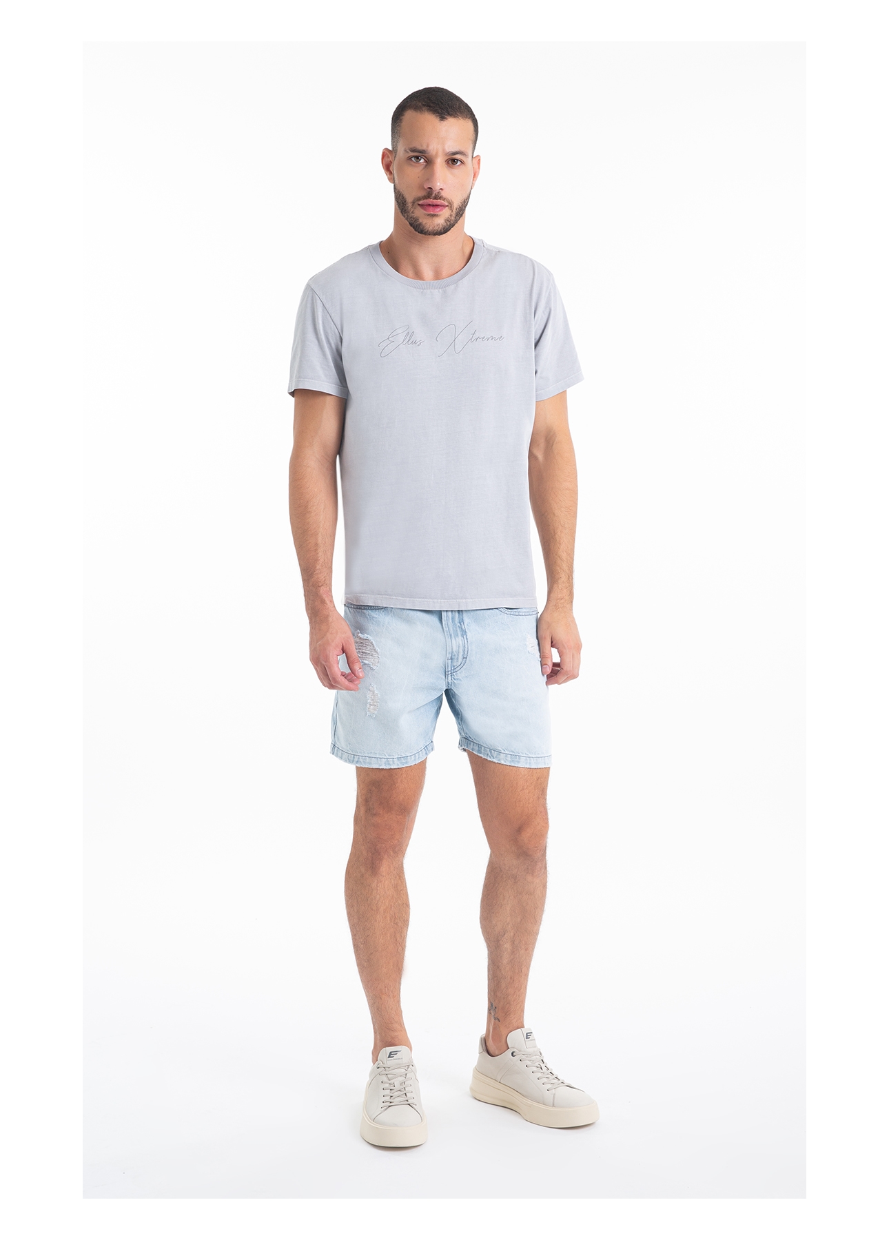 T-Shirt Cotton Washed Ellus Azul Seco