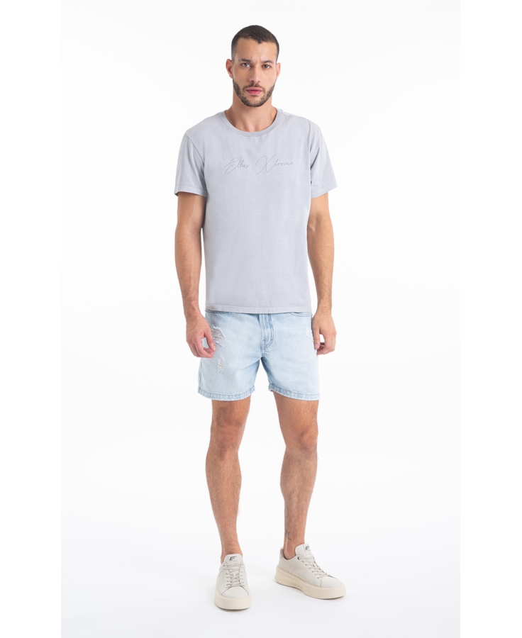 T-Shirt Cotton Washed Ellus Azul Seco
