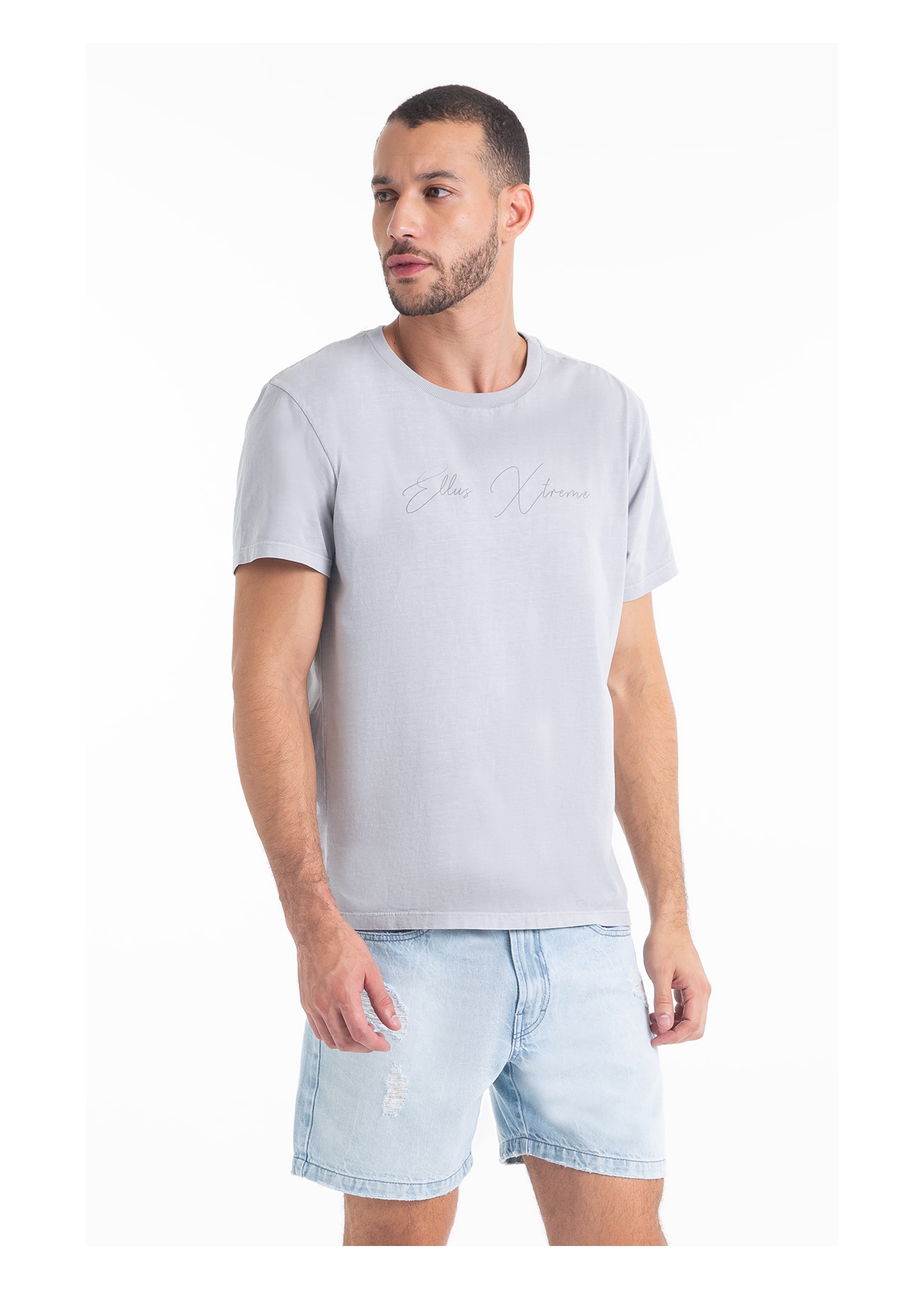 T-Shirt Cotton Washed Ellus Azul Seco