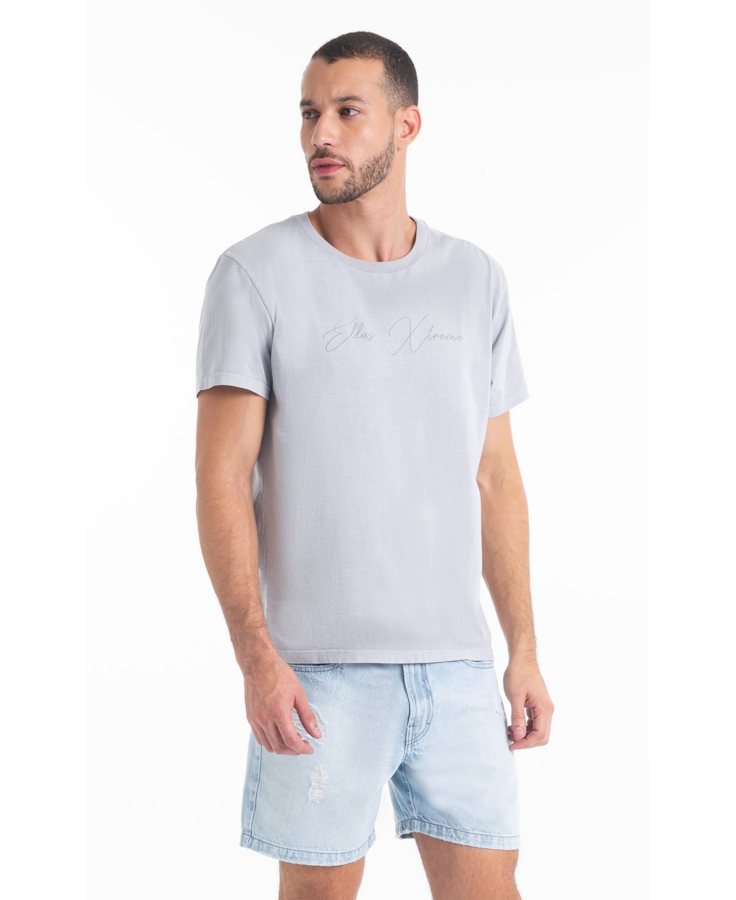 T-Shirt Cotton Washed Ellus Azul Seco