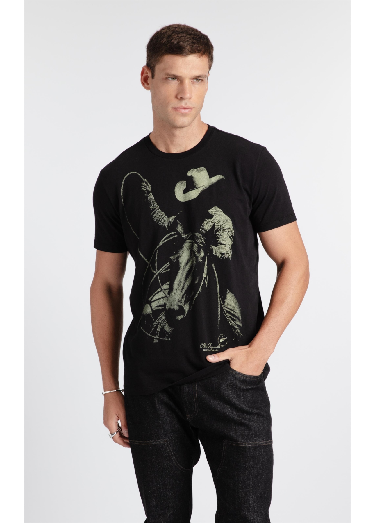 T-Shirt Cowboy Lasso Preto