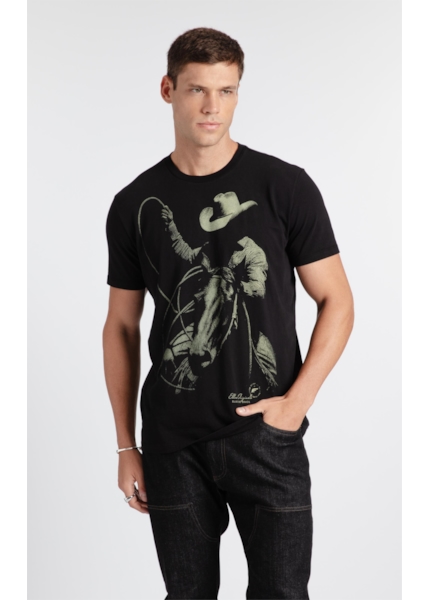 T-Shirt Cowboy Lasso Preto