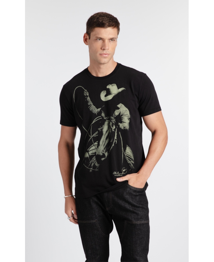 T-Shirt Cowboy Lasso Preto