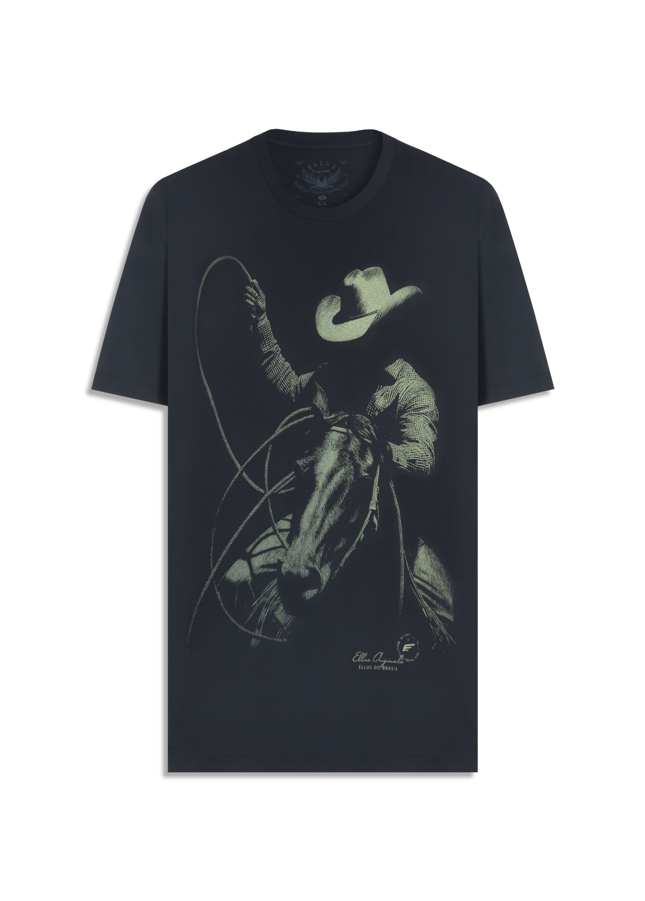 T-Shirt Cowboy Lasso Preto