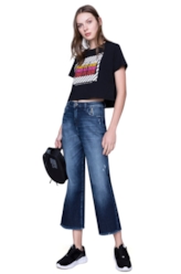 T-Shirt Cropped Alert Preto