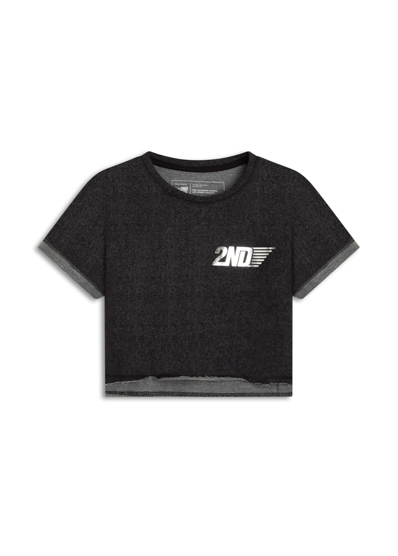 T-Shirt Cropped Moletinho Thuder Preto