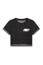 T-Shirt Cropped Moletinho Thuder Preto