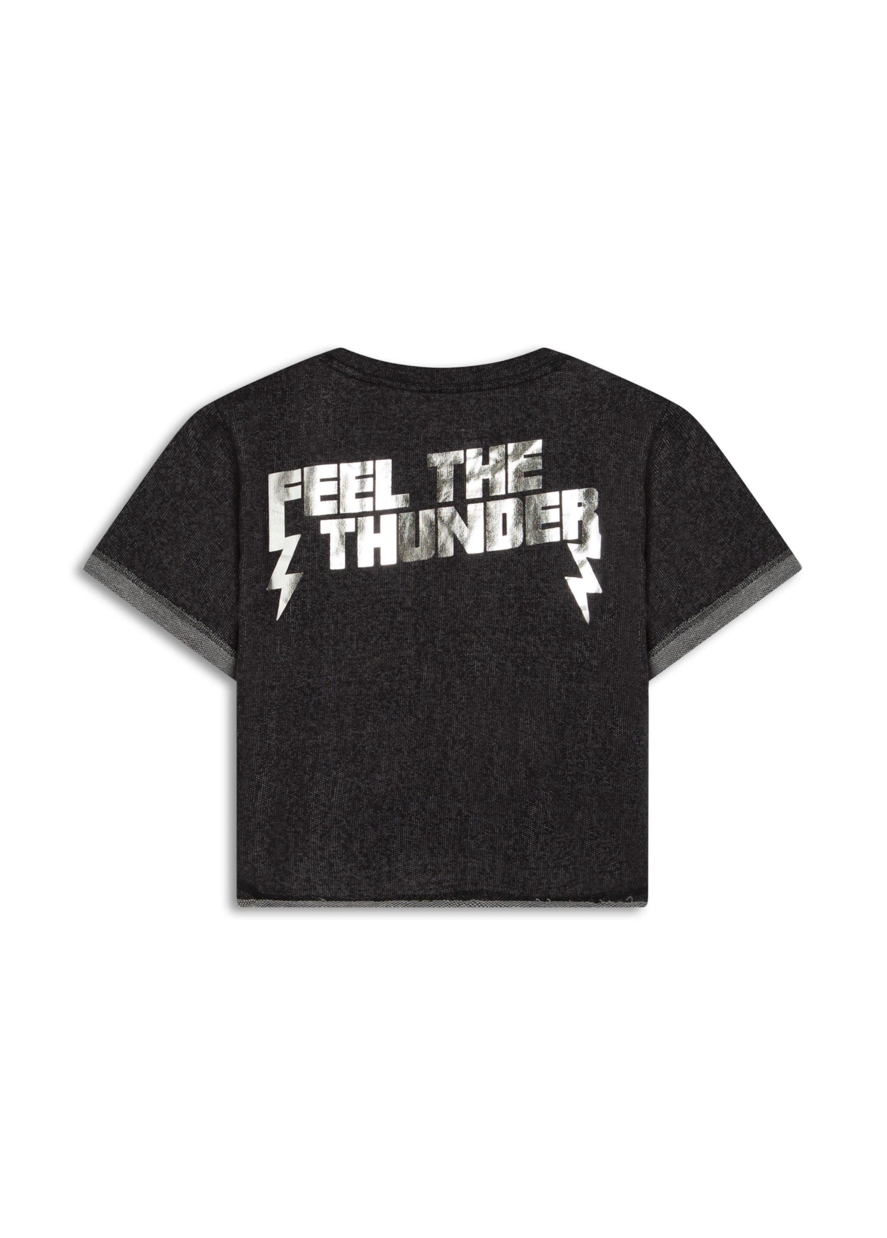 T-Shirt Cropped Moletinho Thuder Preto