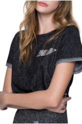 T-Shirt Cropped Moletinho Thuder Preto