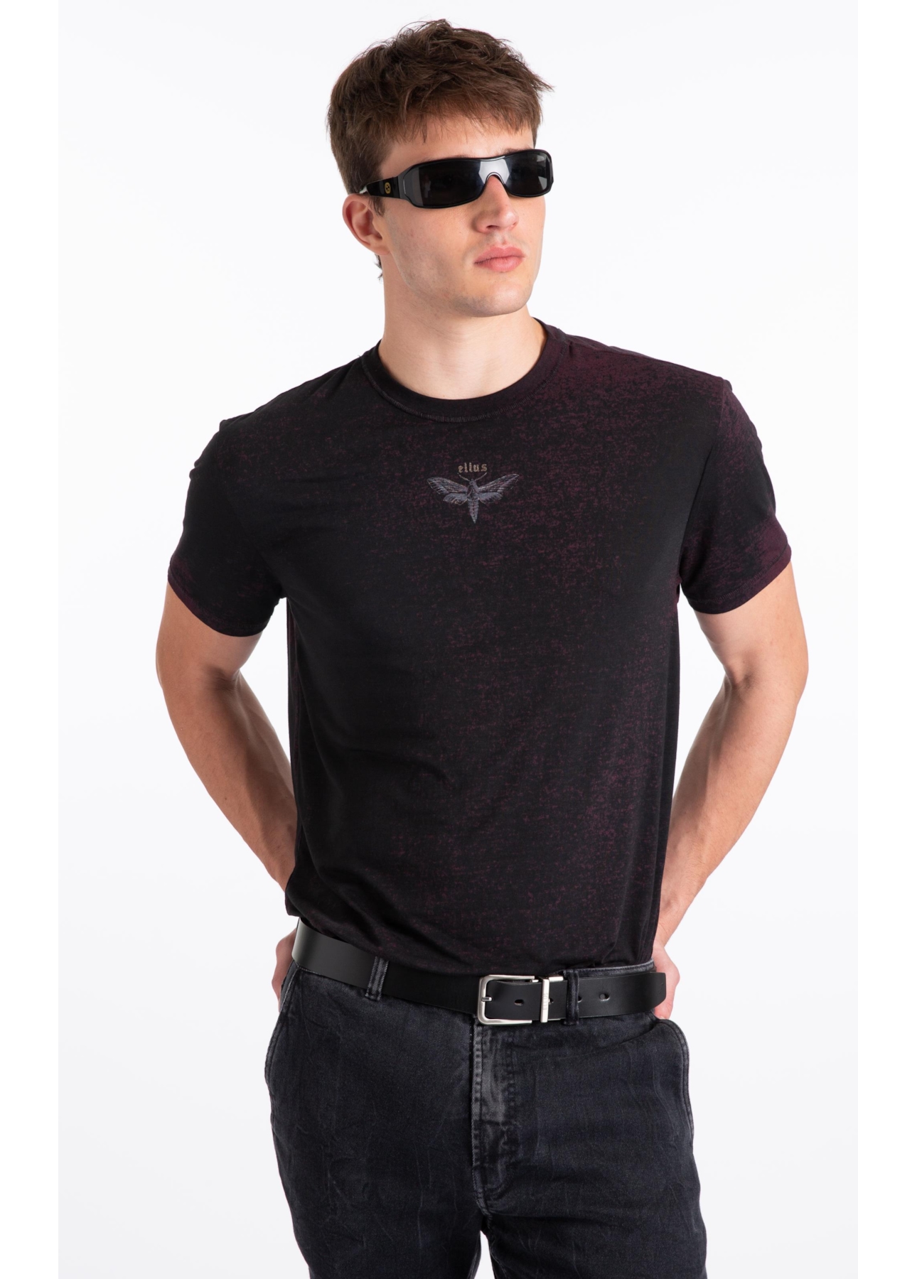 T-Shirt Devore Ellus Moth Bordeaux