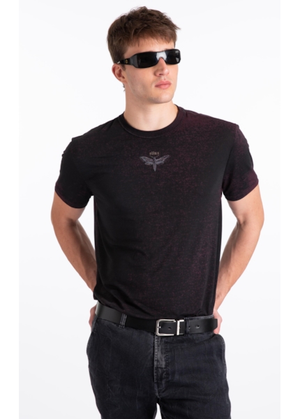 T-Shirt Devore Ellus Moth Bordeaux