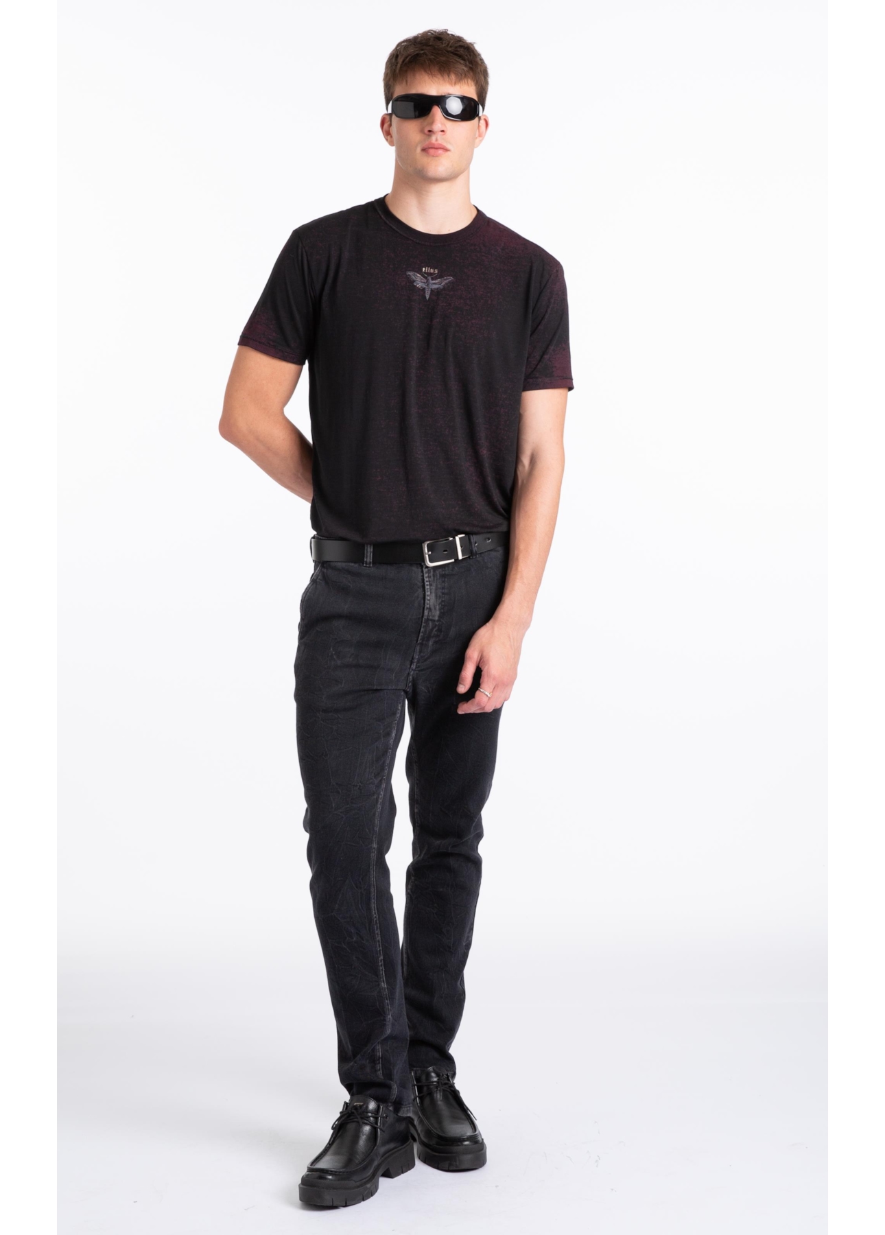 T-Shirt Devore Ellus Moth Bordeaux