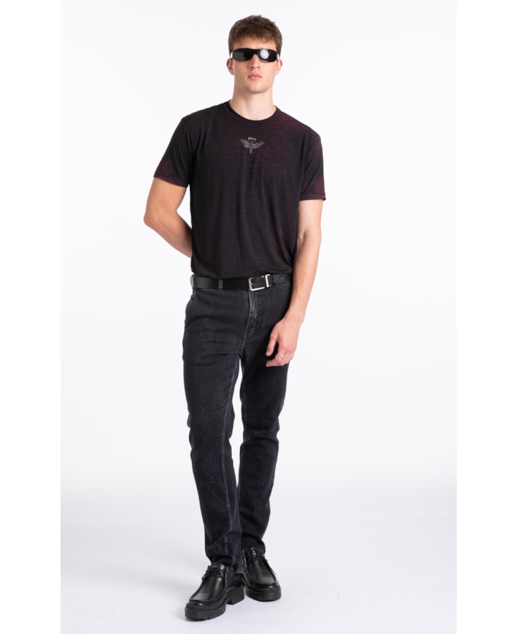 T-Shirt Devore Ellus Moth Bordeaux