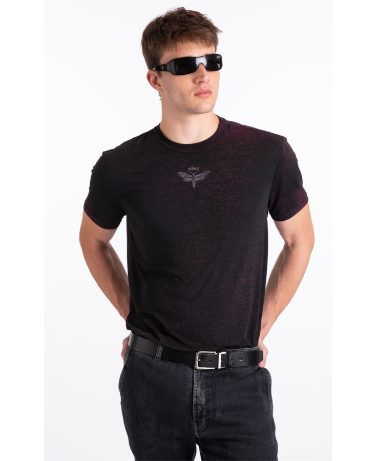T-Shirt Devore Ellus Moth Bordeaux