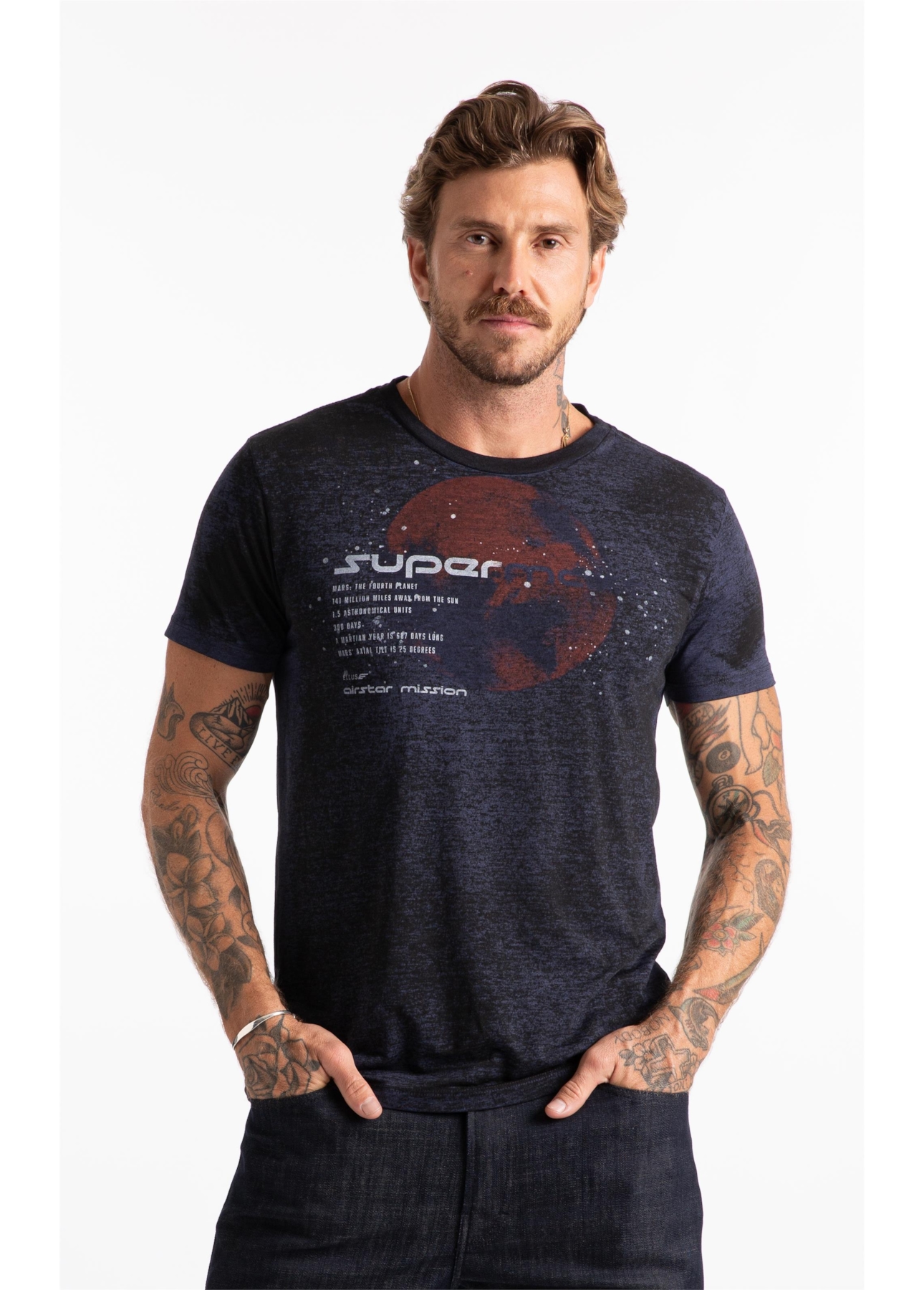 T-Shirt Devore Supermars Purple Blue