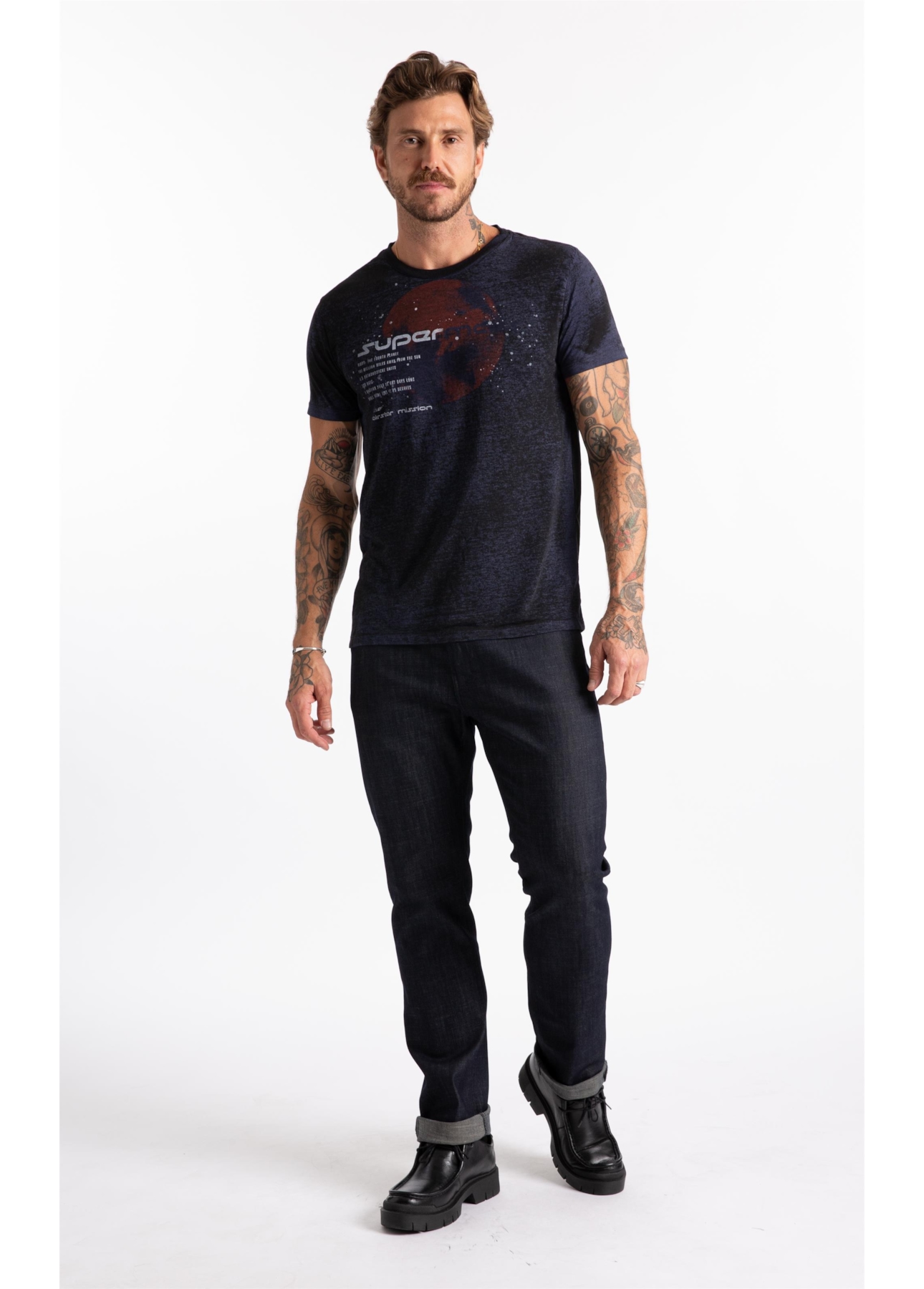T-Shirt Devore Supermars Purple Blue