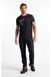 T-Shirt Devore Supermars Purple Blue