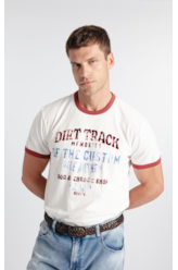 T-Shirt Dirty Track Off White