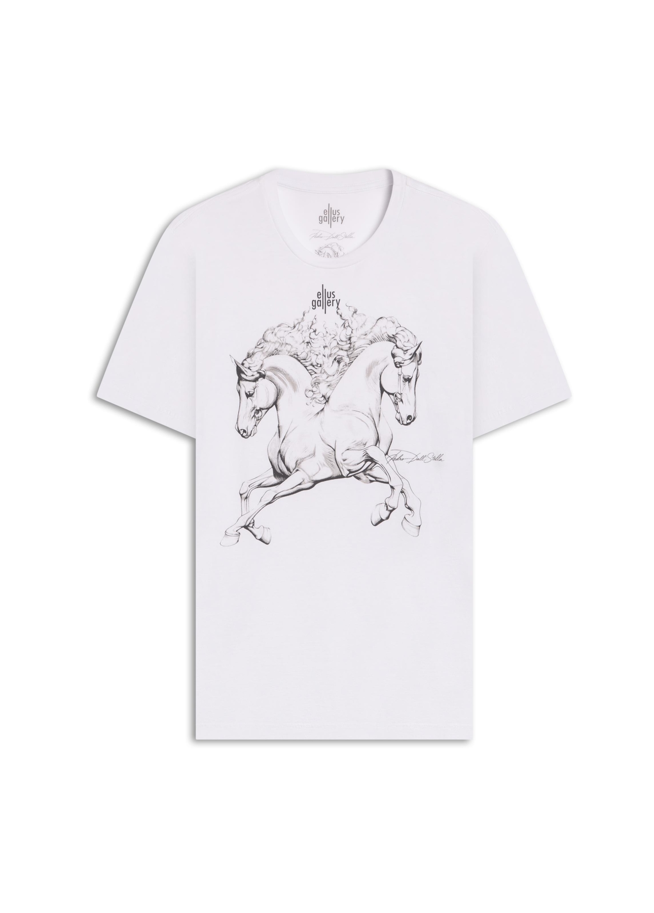 T-Shirt Double Horse Gallery Classic Off White