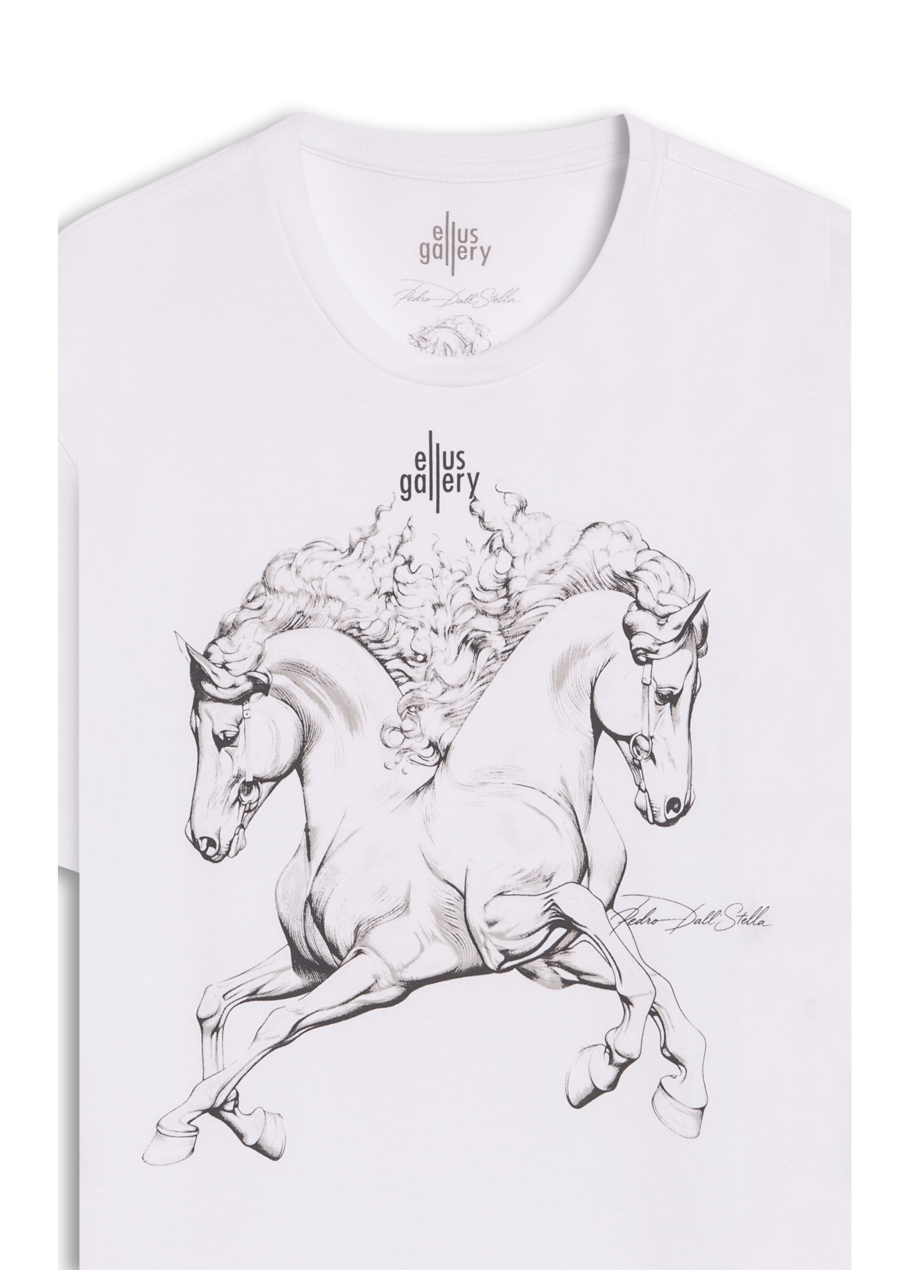 T-Shirt Double Horse Gallery Classic Off White