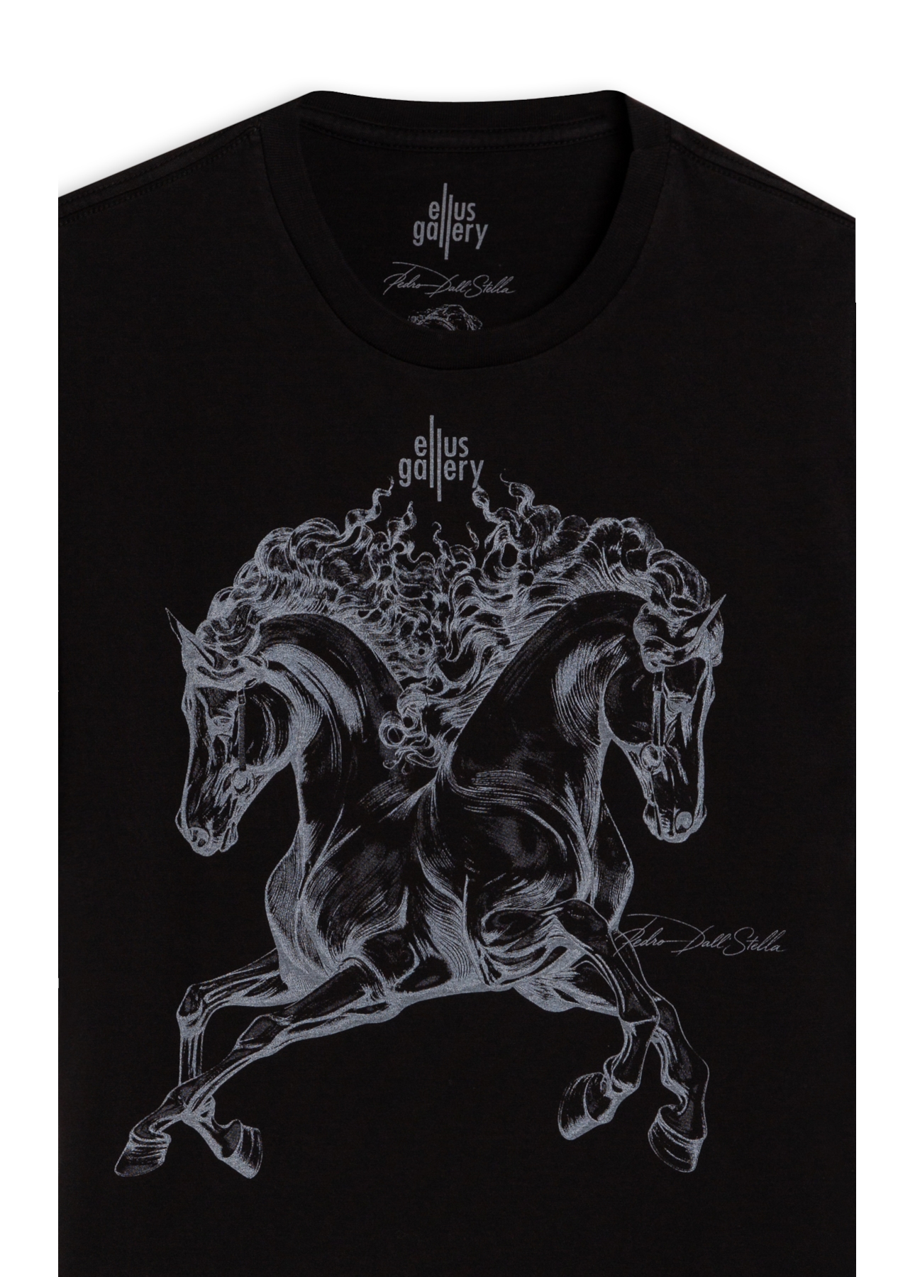 T-Shirt Double Horse Gallery Classic Preto