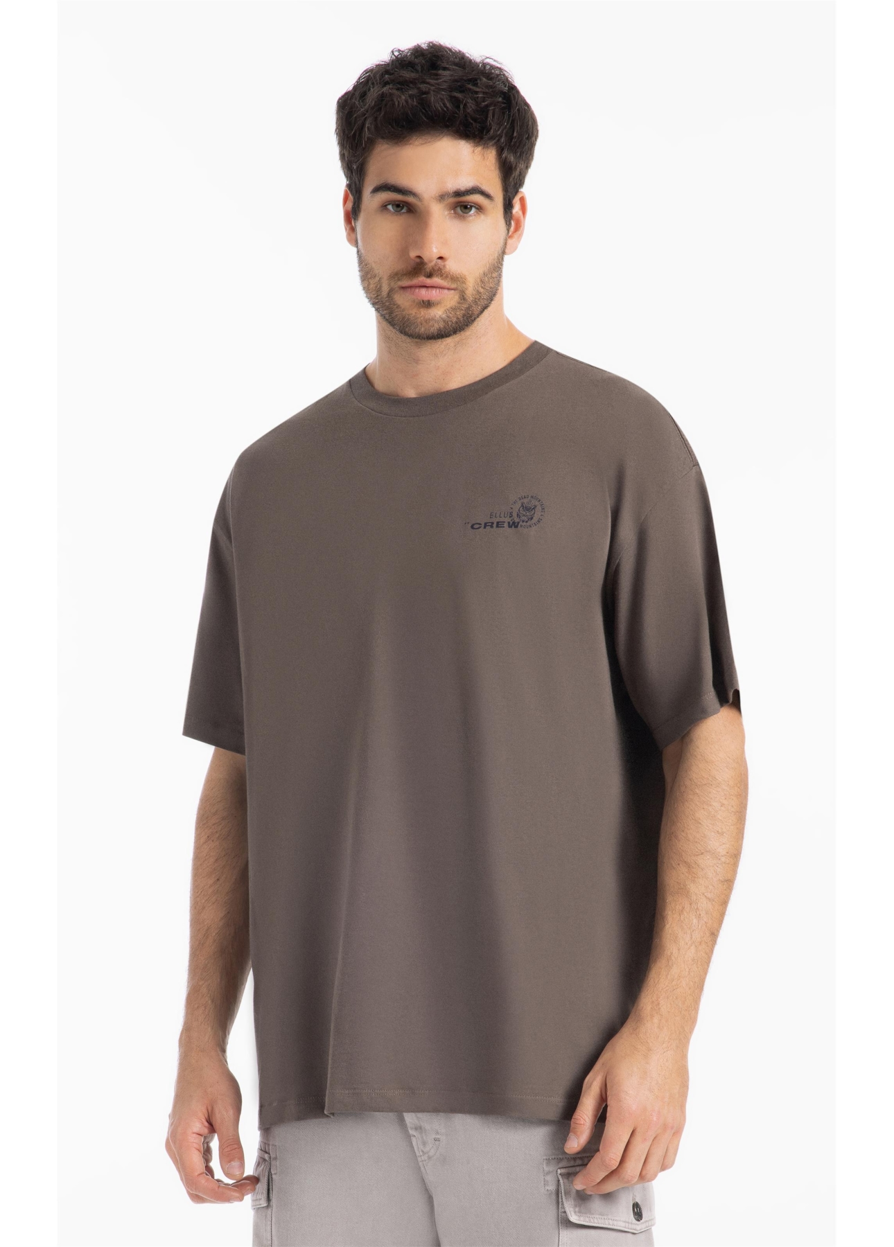T-Shirt Ellus Crew Over Tabaco