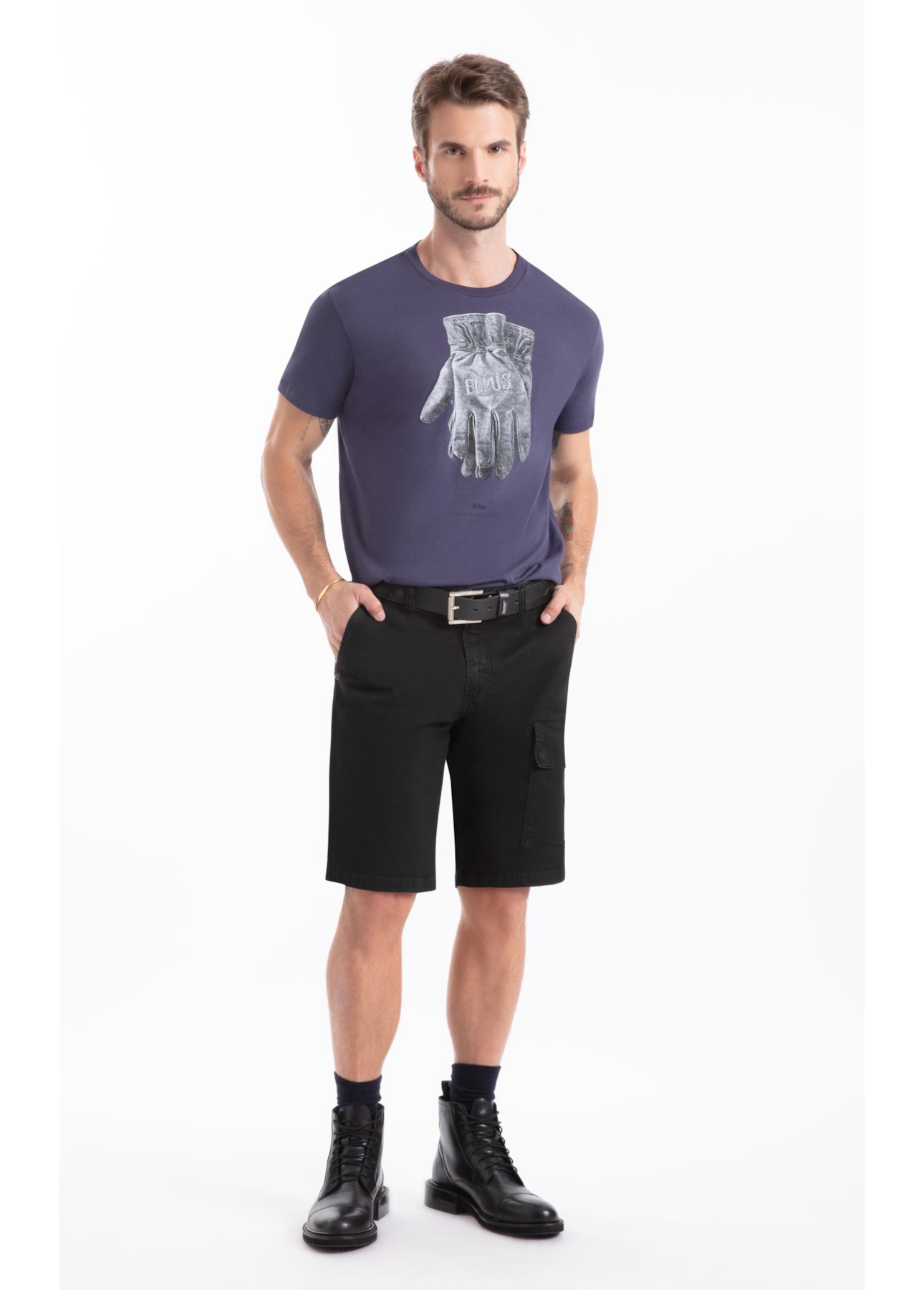 T-Shirt Ellus Gloves Classic Purple Blue