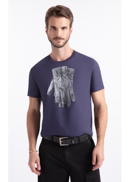 T-Shirt Ellus Gloves Classic Purple Blue
