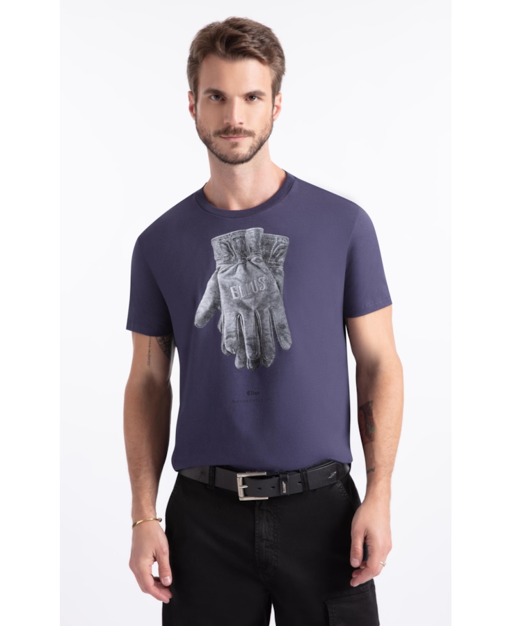 T-Shirt Ellus Gloves Classic Purple Blue