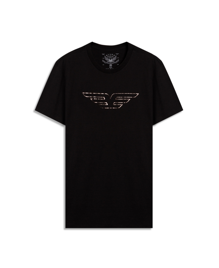 T-Shirt Espelhado Preto