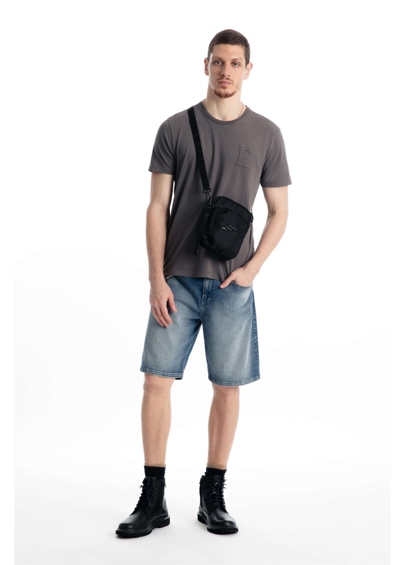 T-Shirt  Fine e Waffel Over Marrom