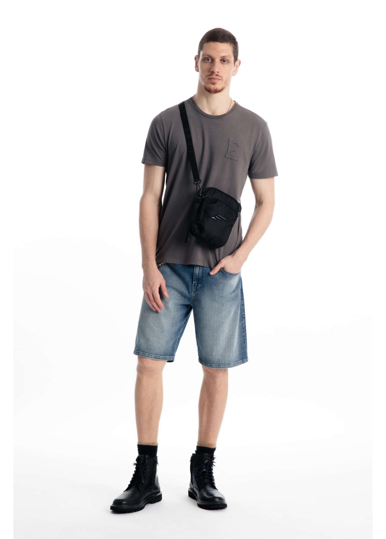T-Shirt  Fine e Waffel Over Marrom