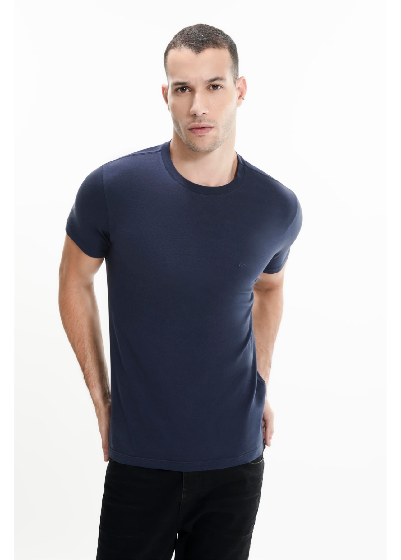 T-Shirt Fine Easa Classic Dark Navy