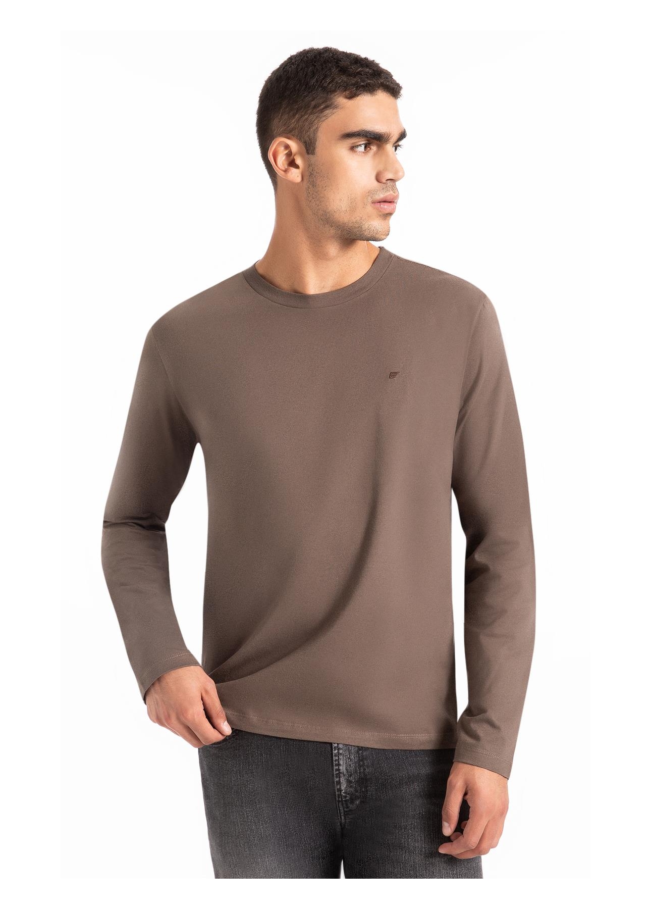 T-Shirt Fine Easa Classic Tabaco