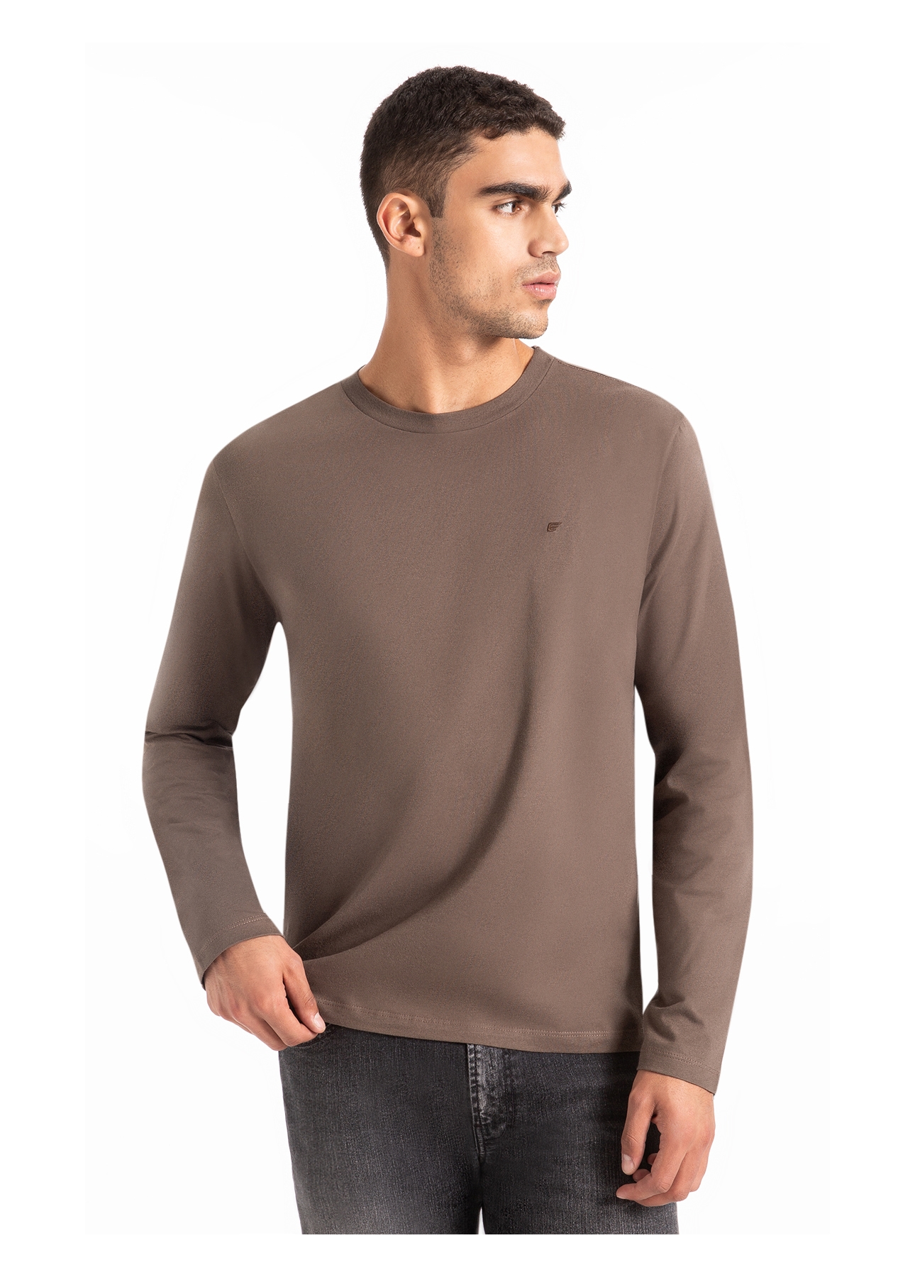 T-Shirt Fine Easa Classic Tabaco