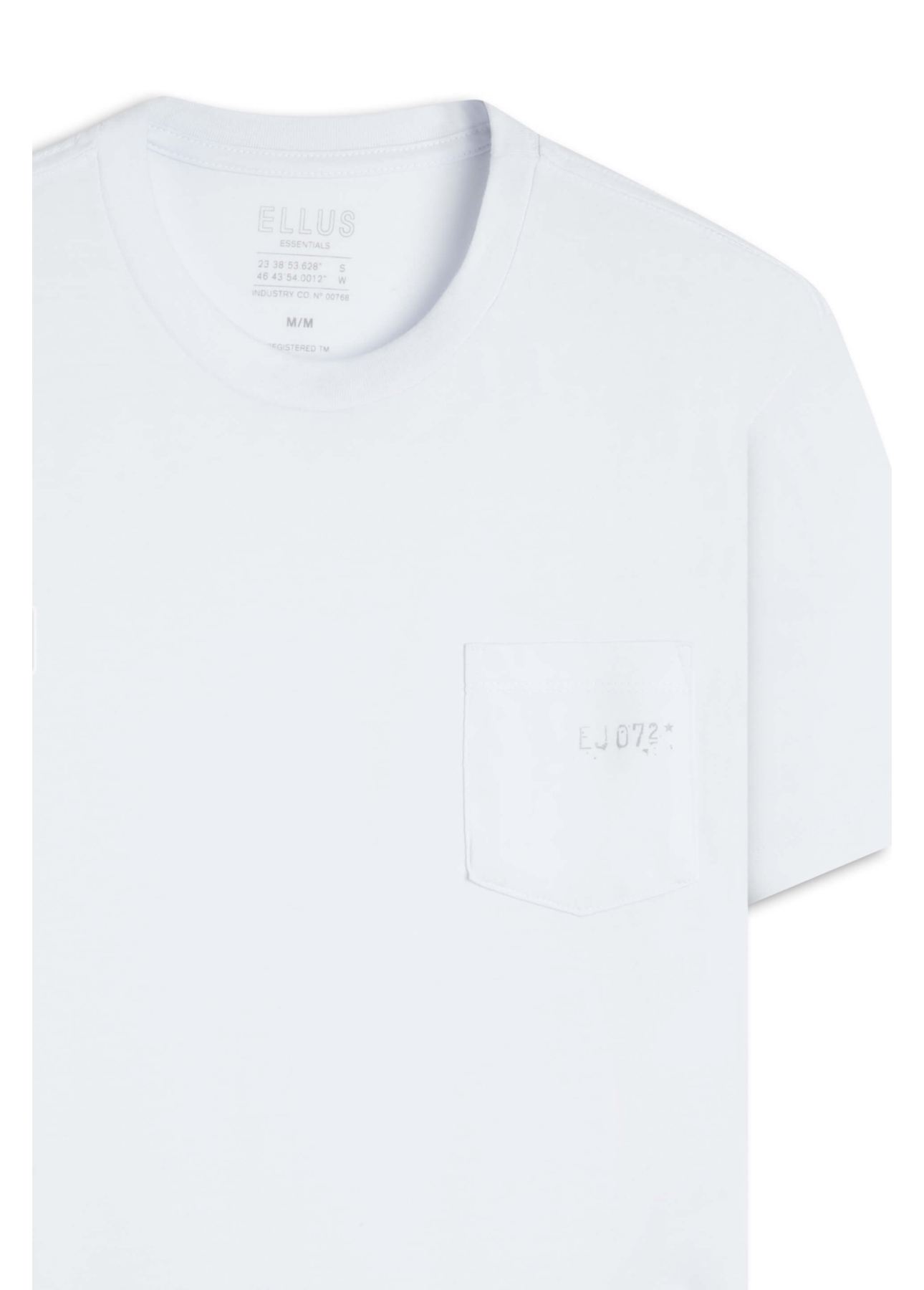 T-Shirt Fine Easa Pocket Branco