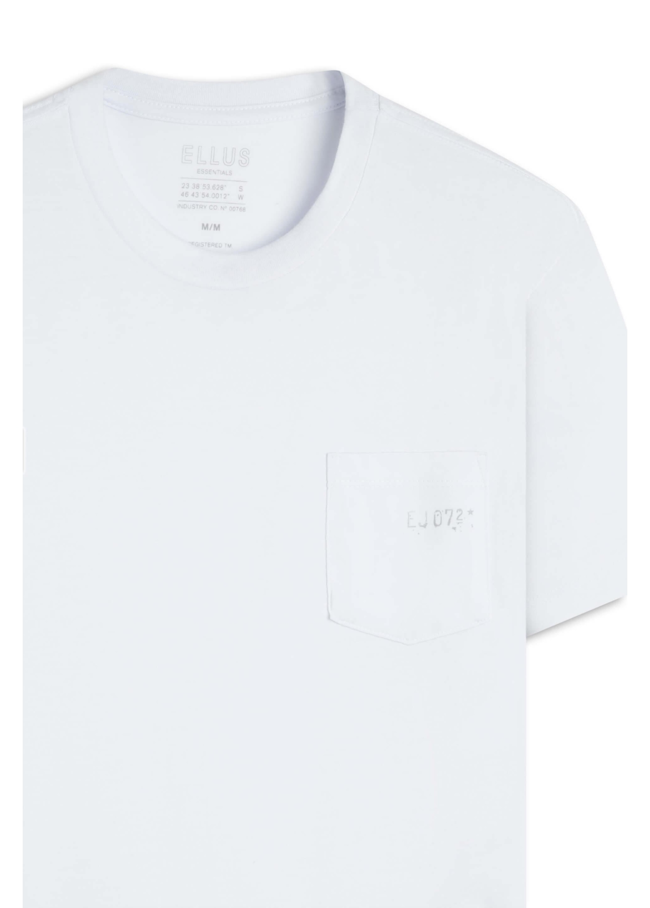 T-Shirt Fine Easa Pocket Branco