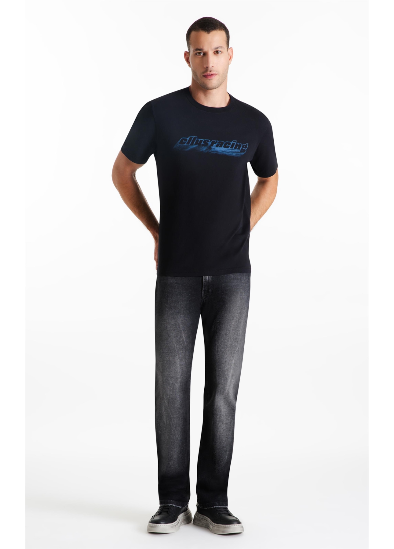 T-Shirt Fine Ellus Racing Classic Preto